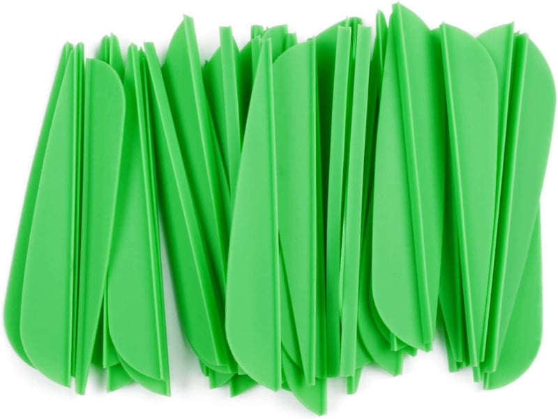TY Archery 3 Inch Arrow Fletching Vanes Plastic Feather for DIY Archery Hunting Targeting Arrows(Pack of 50) - Image 3